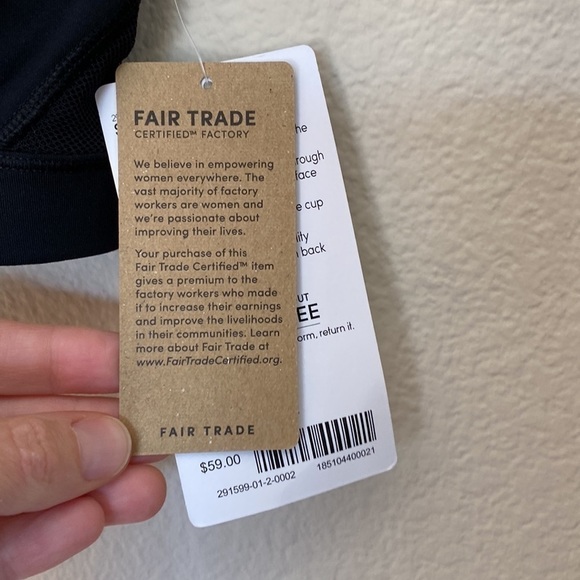 Athleta sheer wrap bra Sz small black NWT - Picture 3 of 7